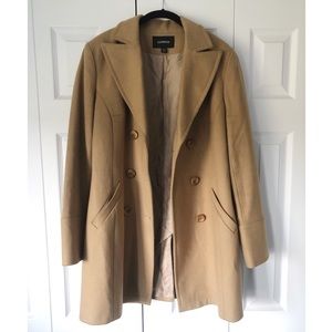 Express Wool Peacoat Camel Car Coat sz9/10 Lg